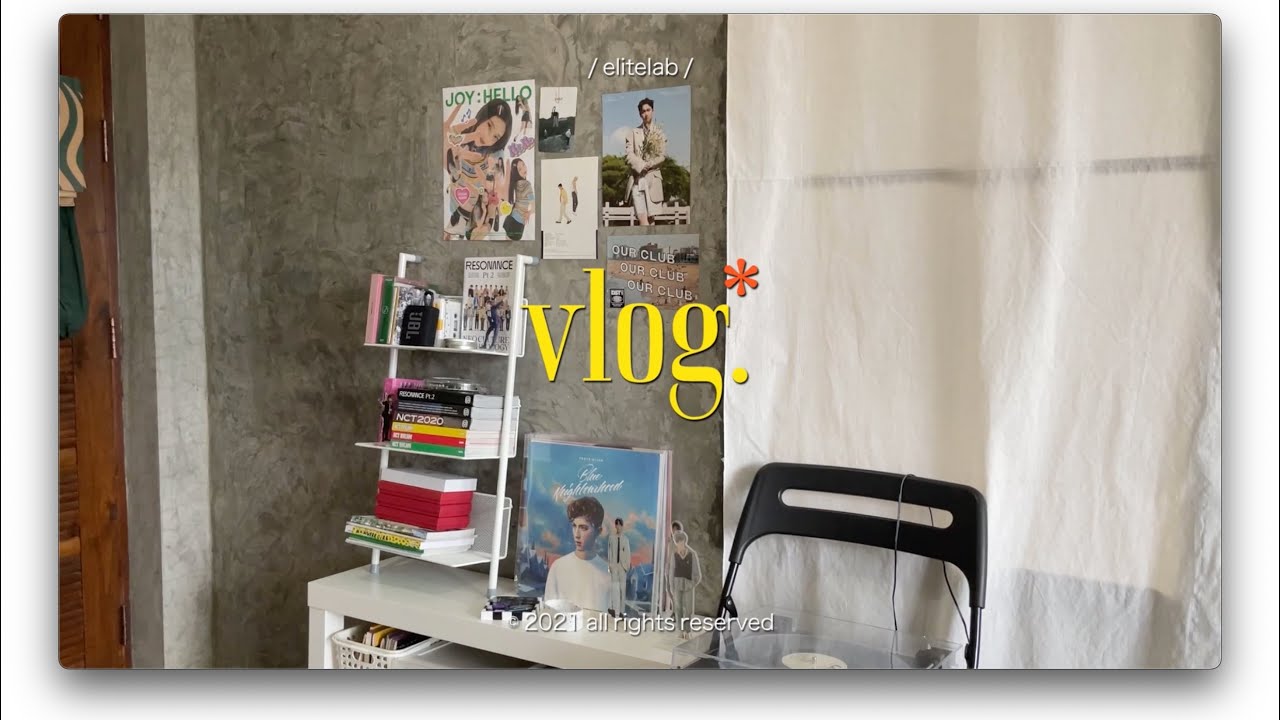 eng)Vlog ep82 - Cleaning time, Study, ชั้นวางของใหม่, ติดมูลี่, สิงค์ปาร์คเชียงราย #elitelab_