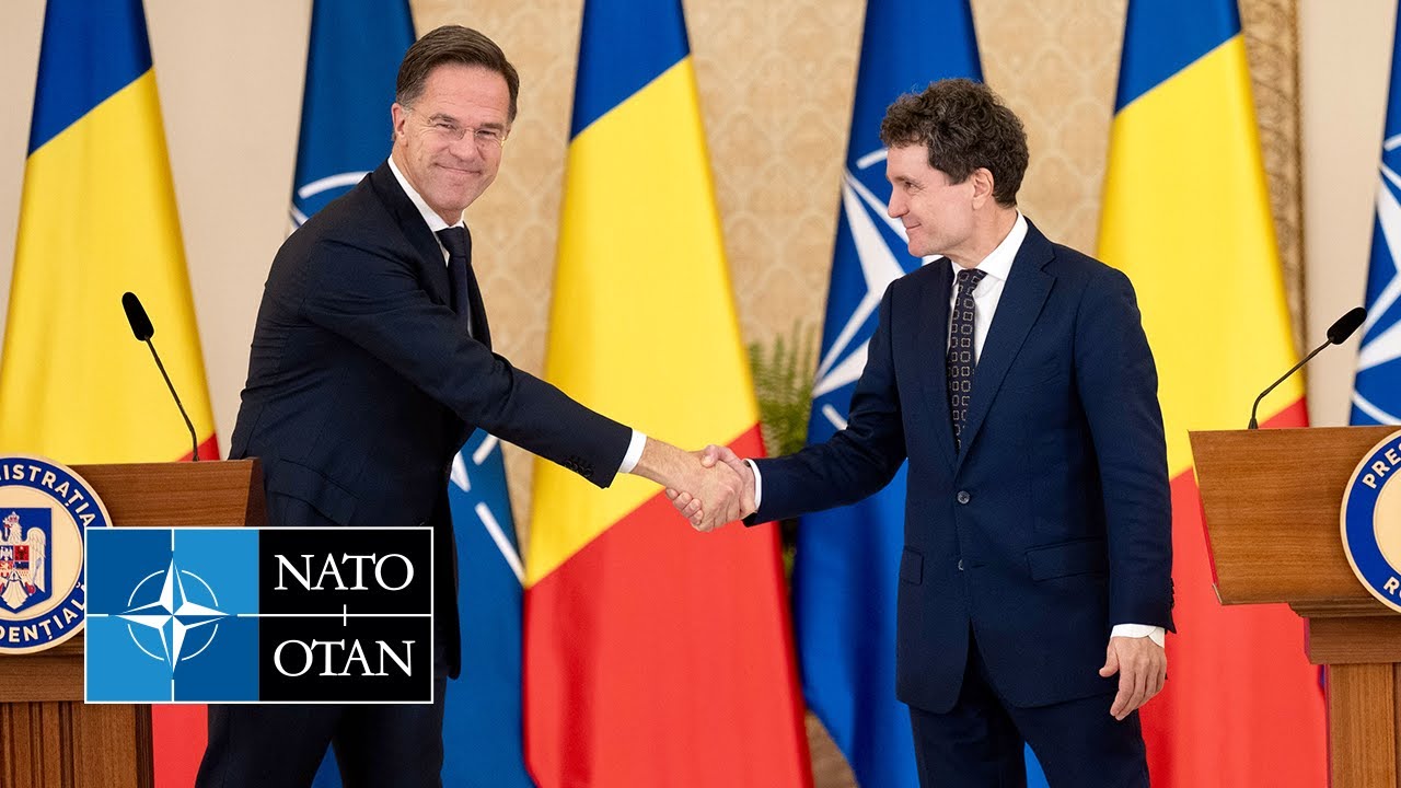 Генеральный секретарь НАТО с президентом Румынии 🇷🇴 Никушором Даном, 5 ноября 2025 г.