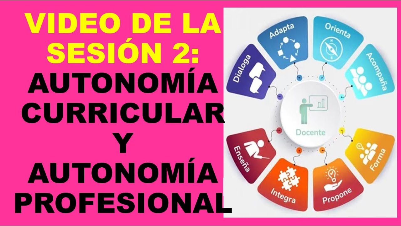 Soy Docente: VIDEO DE LA SESI&Oacute;N 2: AUTONOM&Iacute;A CURRICULAR Y AUTONOM&Iacute;A PROFESIONAL