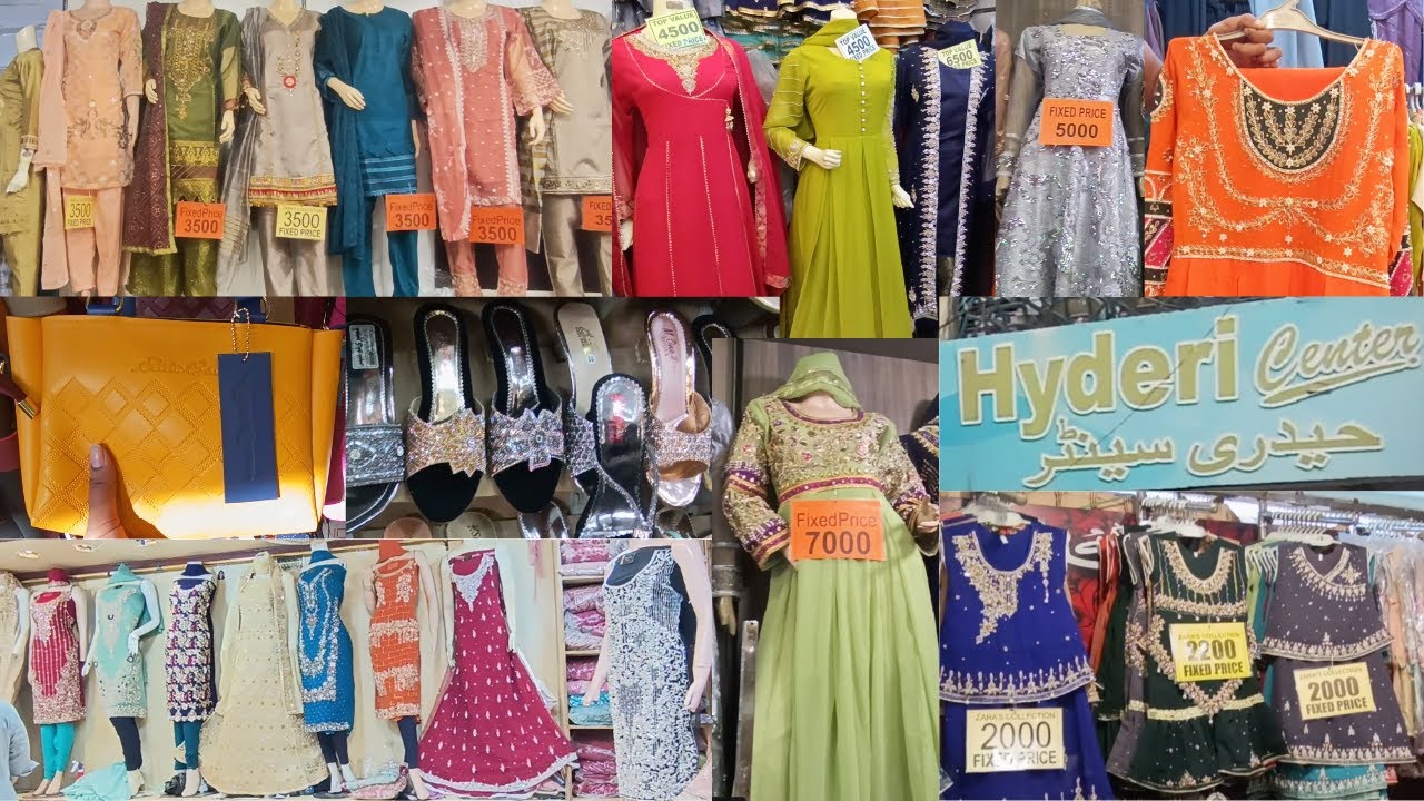 Hyderi Market Karachi Part 2- fancy desses,Jewlery,footwear,bags, Shopping-Local Bazar Pakistan