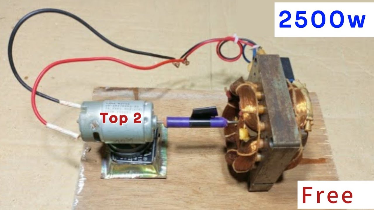How to make Top2 Free Energy Generator 2500w New Project 