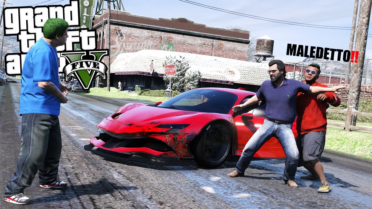 Ferrari DISTRUTTA per colpa di JIMMY..😰|GTA 5 Mod Vita Reale| (3) #23