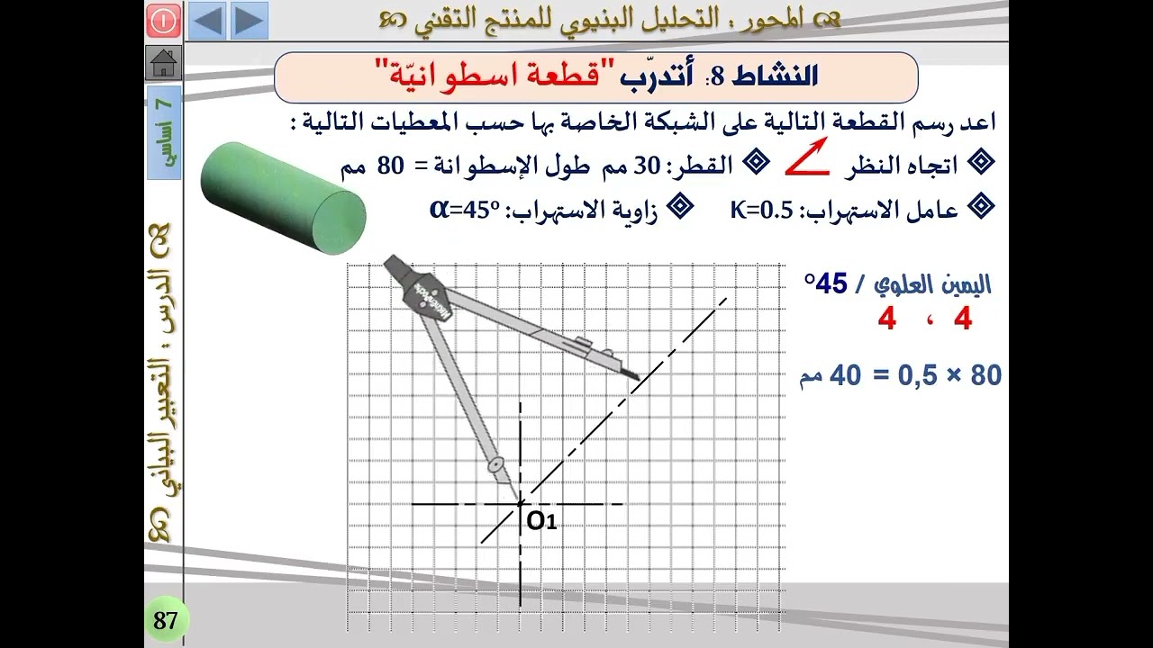 اصلاح النشاط ص 87 من كراس الانشطة السنة السابعة أساسي.