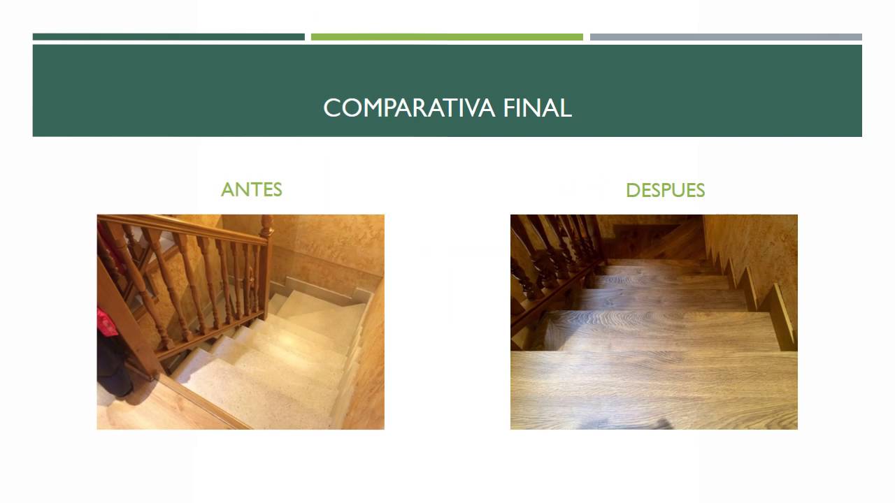 Forrar Escalera con tarima laminada AC4