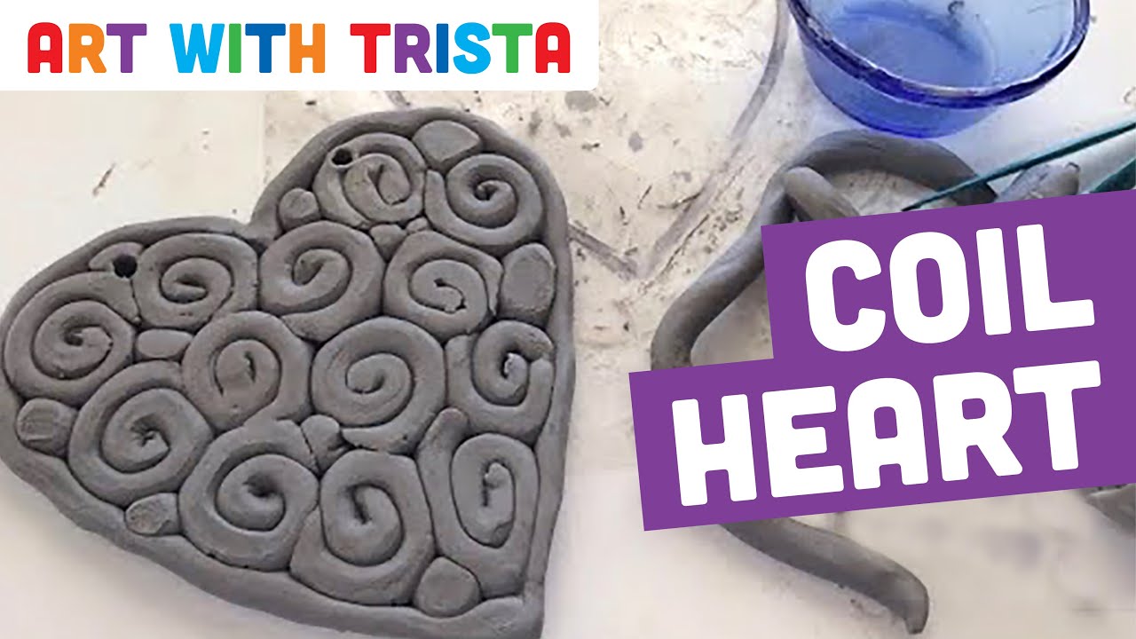 Coil Clay Heart Step By Step Clay Sculpture Tutorial - Art With Trista