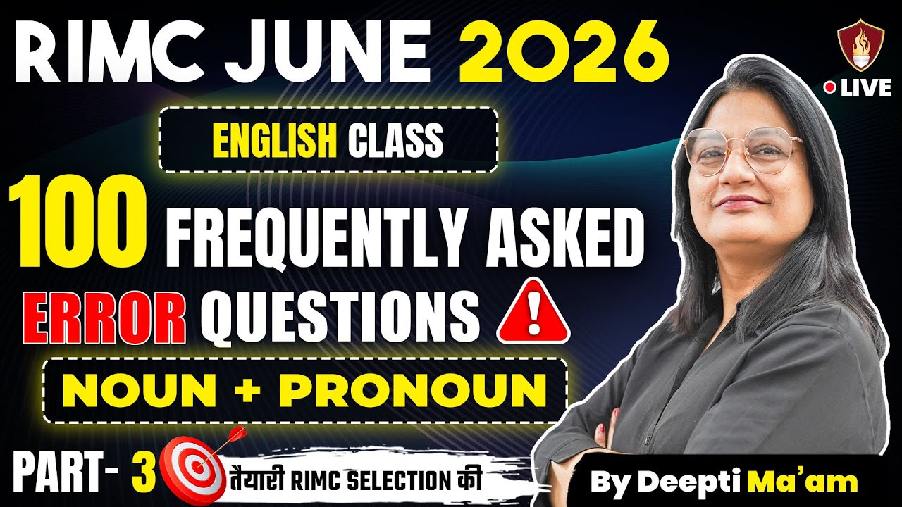 RIMC Exam 2026 | English Noun + Pronoun | 100 Frequently Asked Error Questions