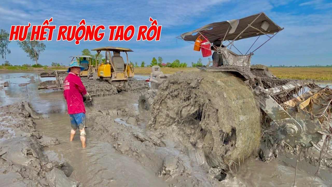 Máy Cày Bể Nhông Đùi 2 Bên-Xe Ủi Lôi Hơn 200M Chủ Ruộng Khóc Tiếng Máng Khi Thấy.