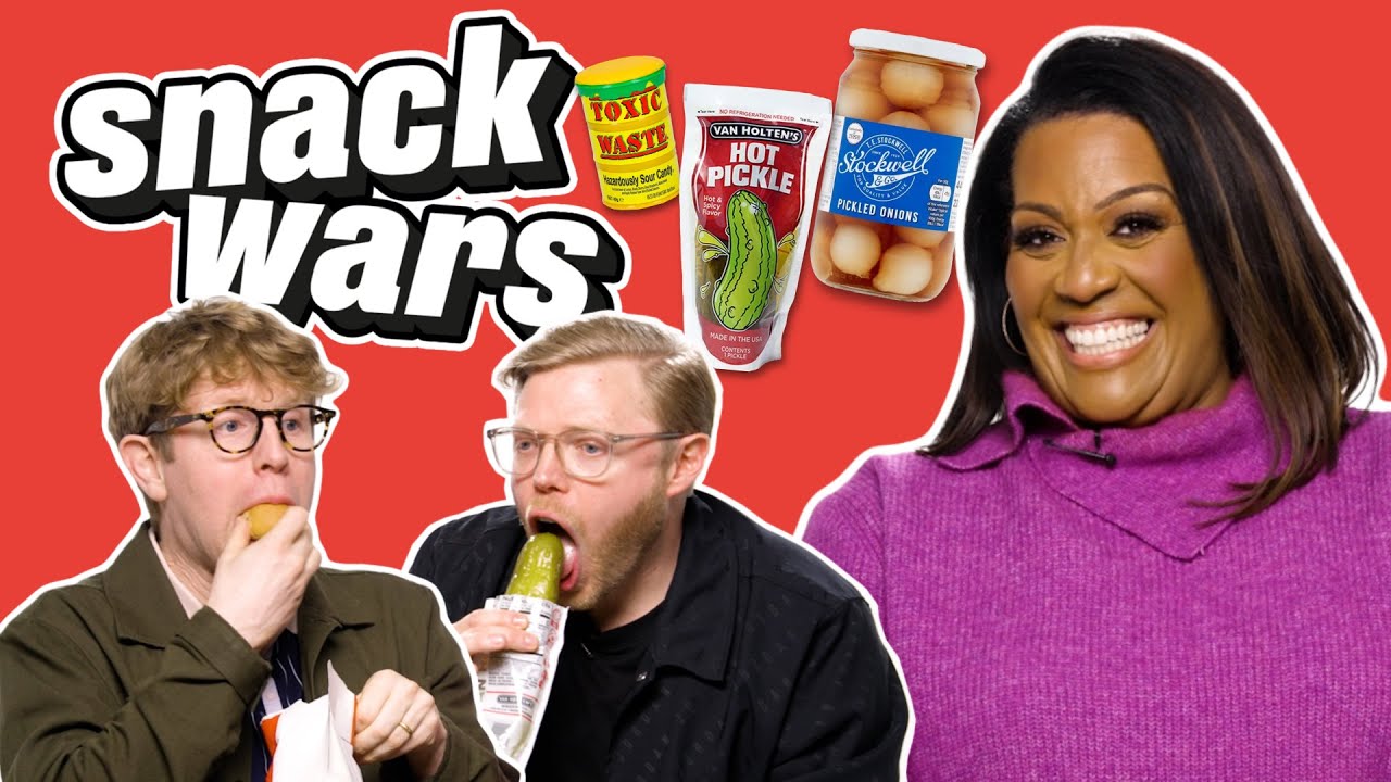 Rob Beckett, Alison Hammond & Josh Widdicombe Rate US and British Food  | Snack Wars