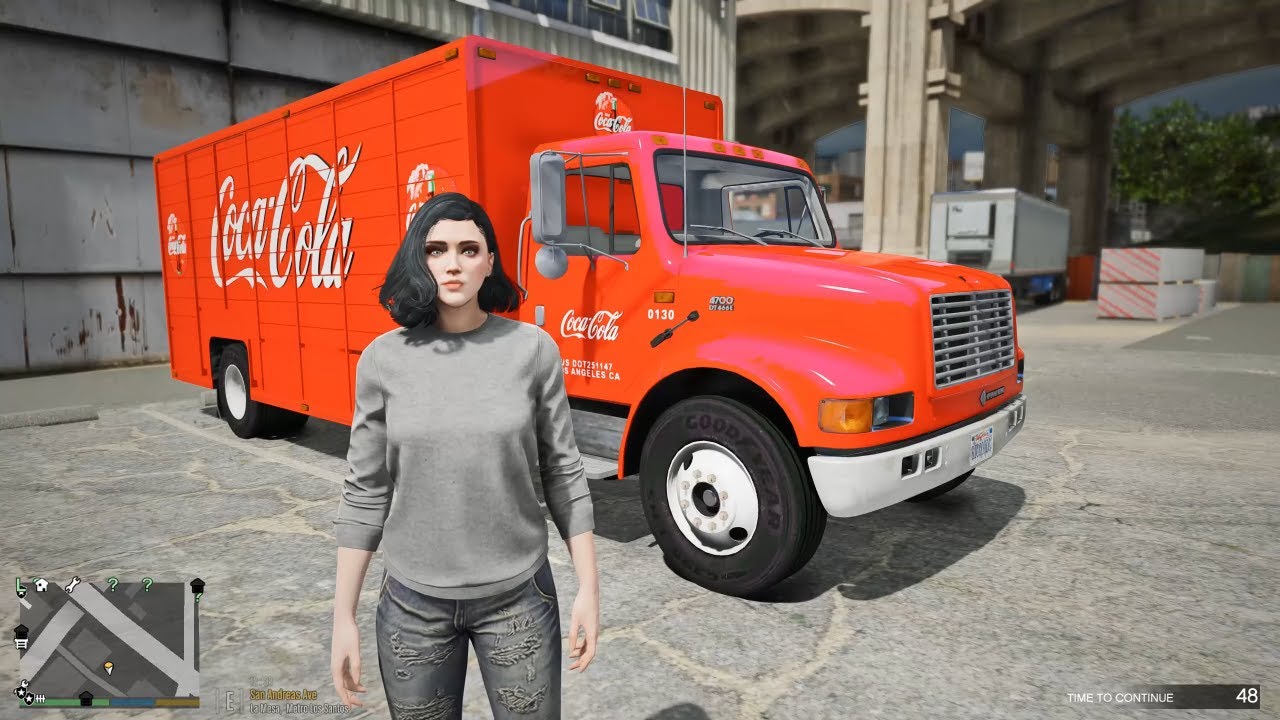 Gta 5 Episode Going To Work As Freelance Truck Driver - Transport Coca Cola To The Store