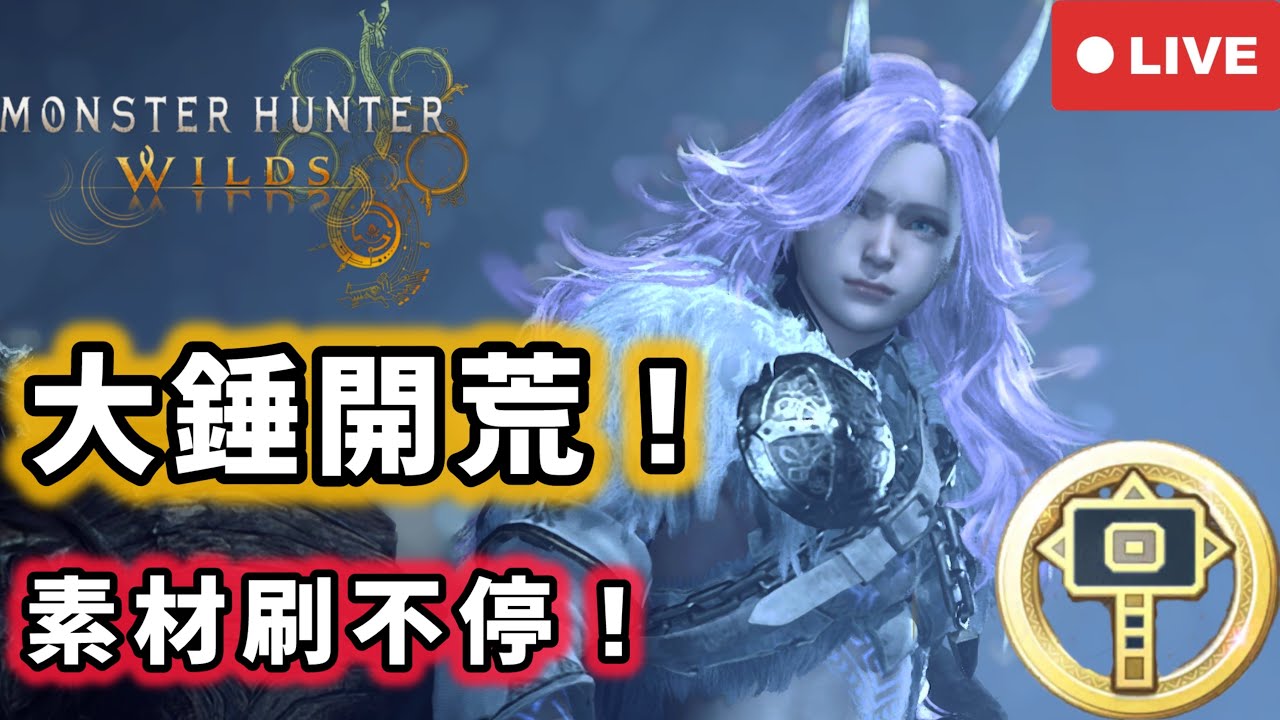 【魔物獵人荒野 】 麻痹大錘真好用！升HR刷素材～#4【Monster Hunter Wilds 】
