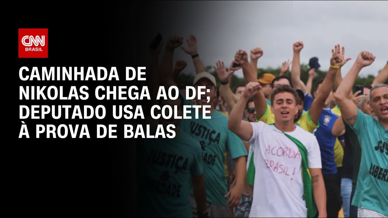 Nikolas Ferreira usa colete à prova de balas durante caminhada | AGORA CNN