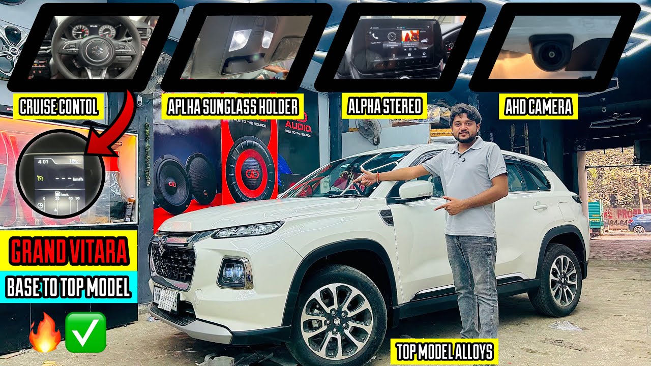 GRAND VITARA BASE TO TOP✅😱| ORIGINAL SYSTEM INSTALLED ✅cruise control installed ✅240 W LED INSTALLED