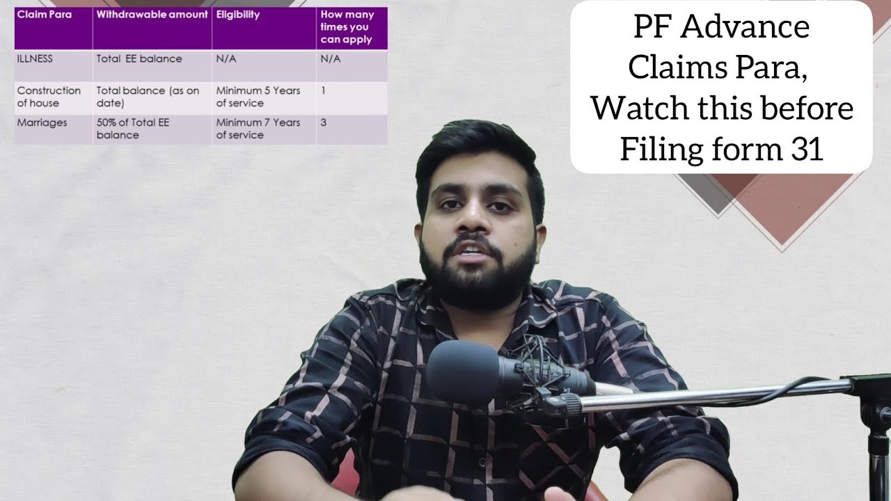 Lesser amount settled in pf advance claim? Pf advance claims para | watch this before filing form 31