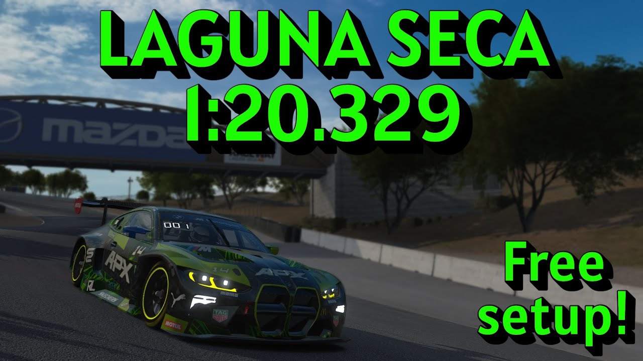 HOTLAP: ACF BMW M4 GT3 - Laguna Seca - 1:20.329 (Assetto Corsa LFM) Free setup