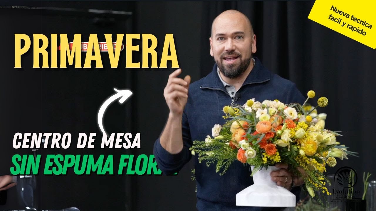 Centro de Mesa facil y rapido Bajo Sin Espuma Floral 🌿 | Flores Naturales | Primavera 2025