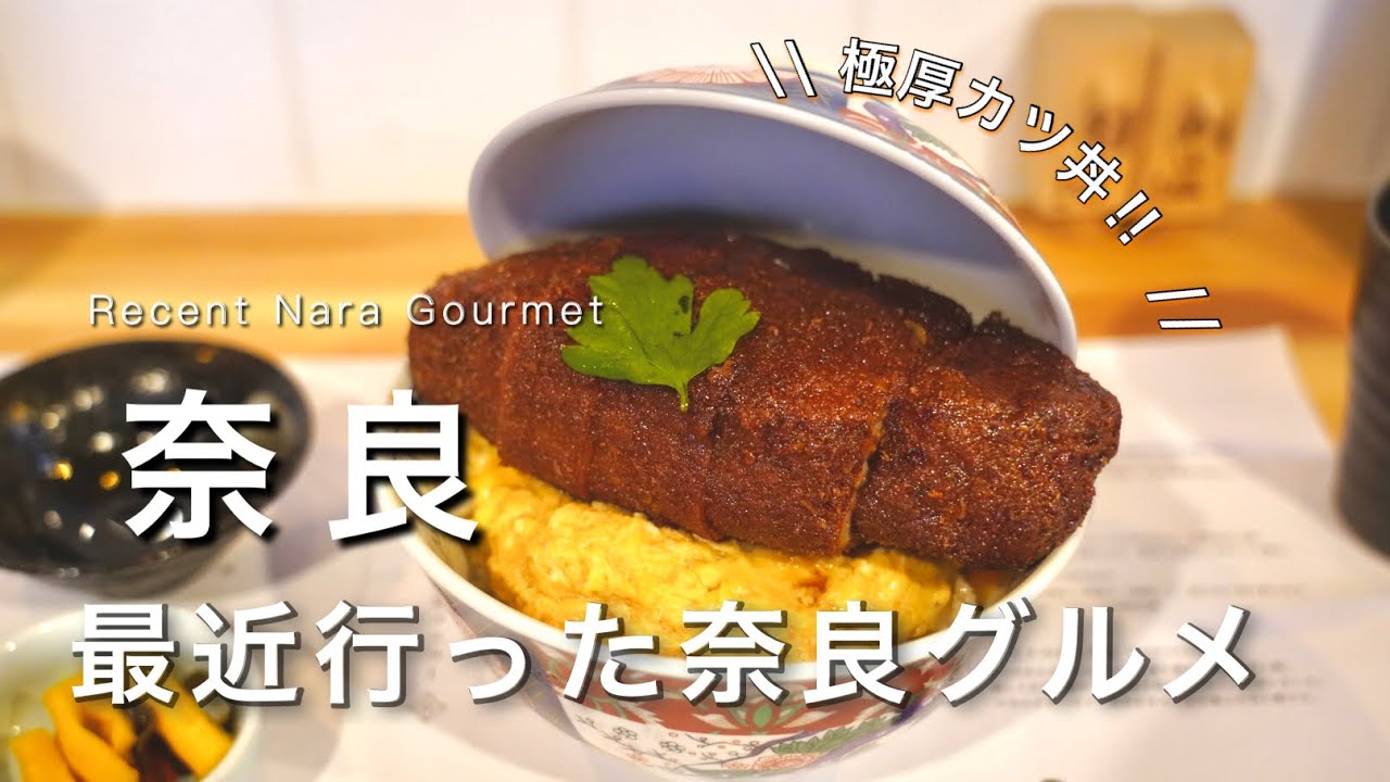 【奈良】蓋が閉まらないほど極厚のカツ丼🤤｜薬局を改装したお菓子屋さん｜奈良散歩