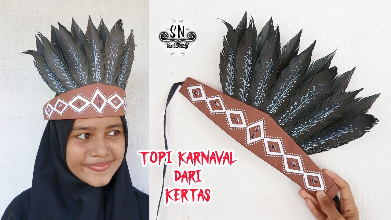 Tutorial Mahkota Karnaval Adat Papua dari Kertas 