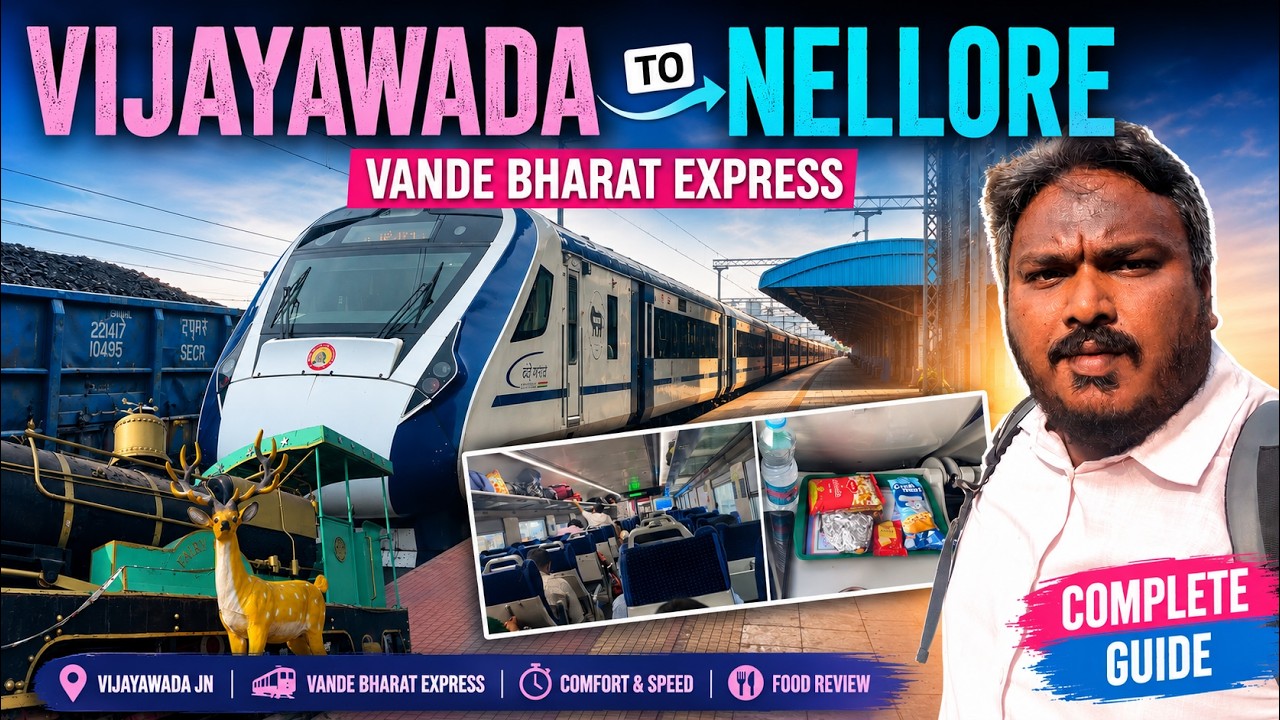 Vijayawada To Nellore In Vande Bharat Express Train Journey #telugutravelvideos #telugutrainvlogs