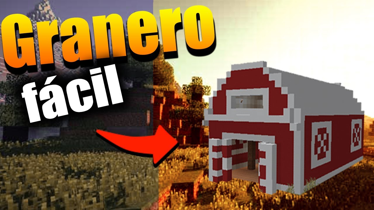COMO HACER un ESTABLO  (granero) en minecraft Fácil