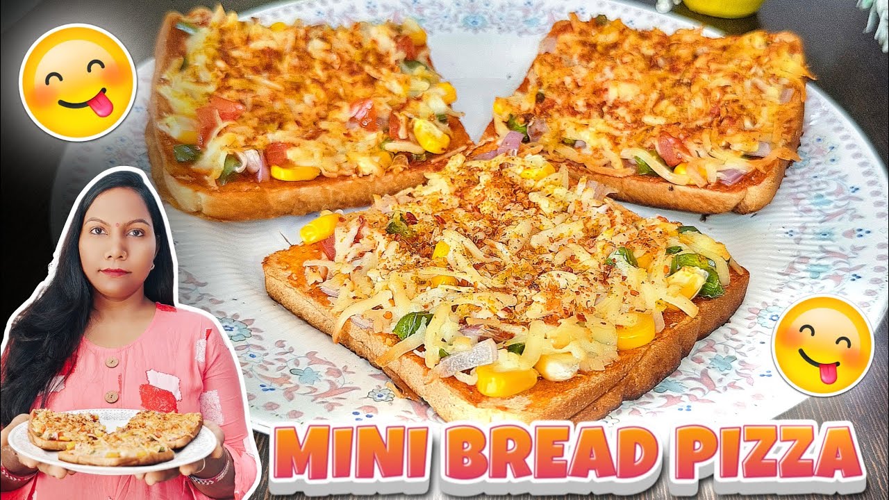 अगर आपको PIZZA पसंद है तो ये MINI BREAD PIZZA की रेसिपी जरूर बनाए!🤤 | How To Make MINI BREAD PIZZA♥️