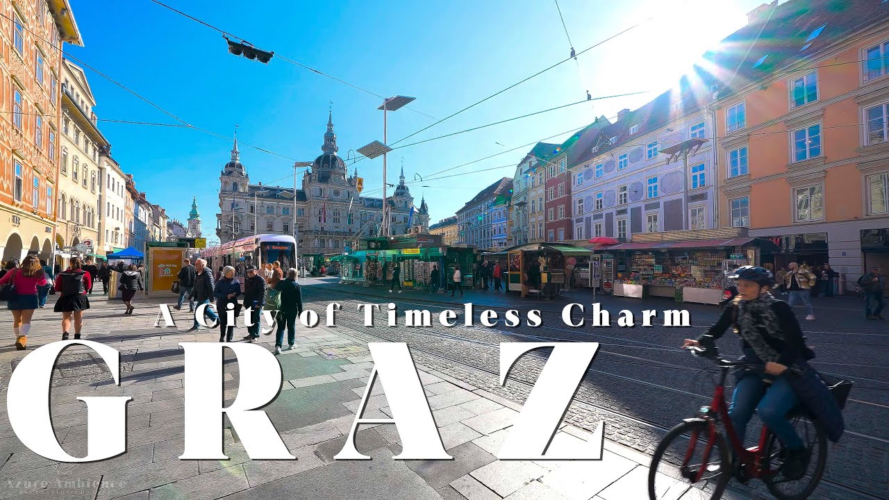 Graz, Austria 4K HDR Walk | Iconic Landmarks & Schlossberg Views | Azure Ambience