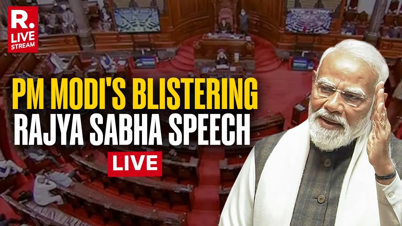 Pm Modi's Blistering Rajya Sabha Speech Live | Parliament Budget Session 2026