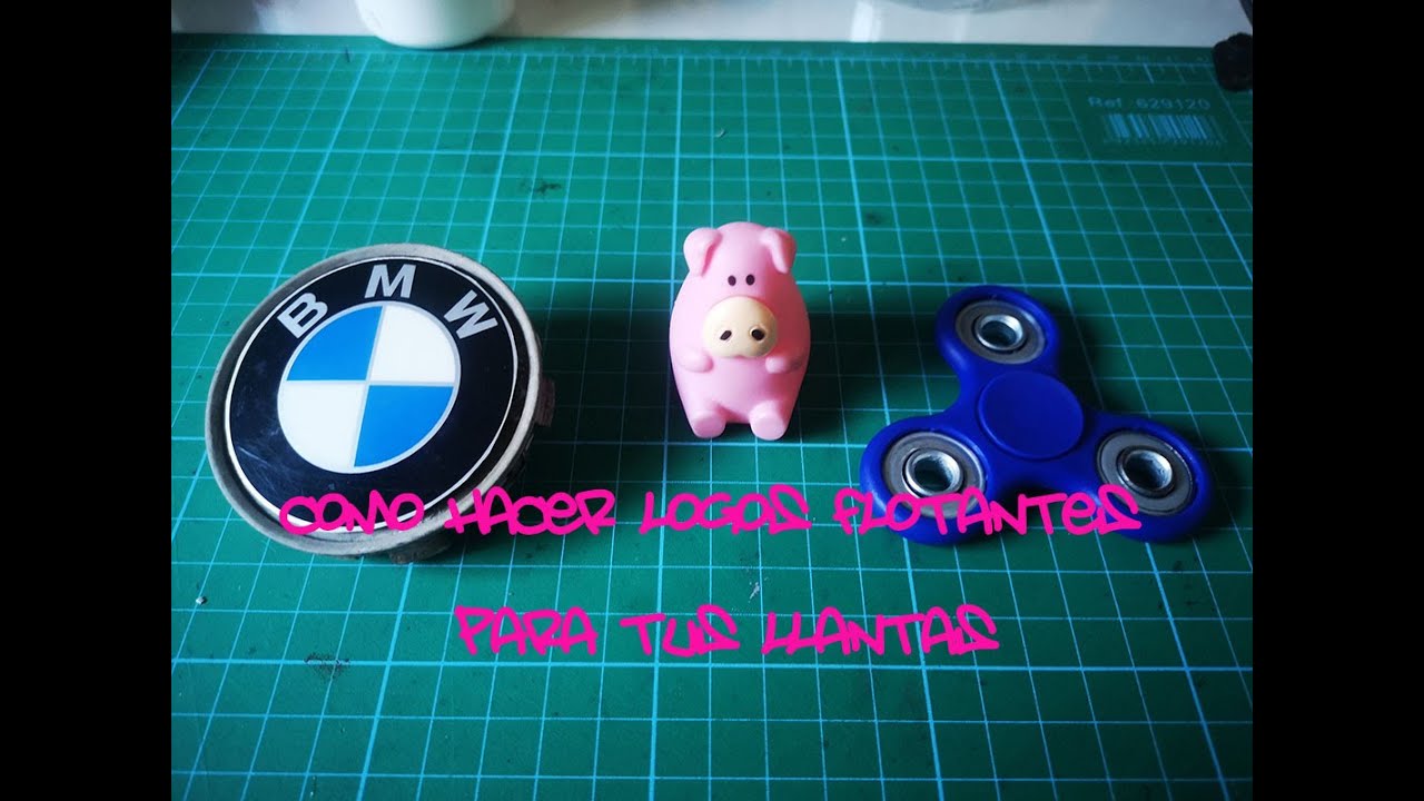 como hacer logos flotantes para tu coche (Floating wheel center cap diy)low cost