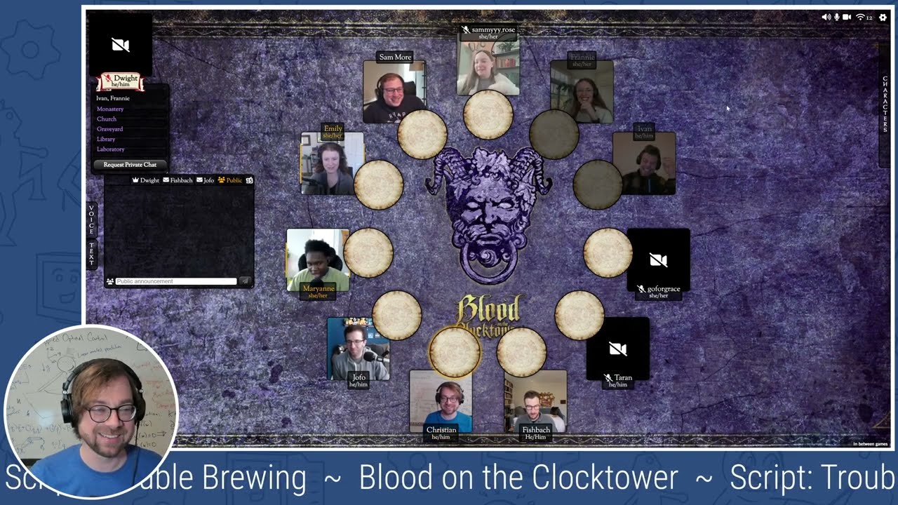 3 8 25 chubicki Blood on the Clocktower 2025 03 08