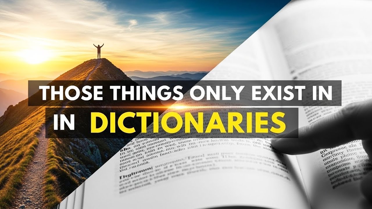 Success Comes Before Work -  That's In The Dictionary | Do The Ordinary Things Excellently
