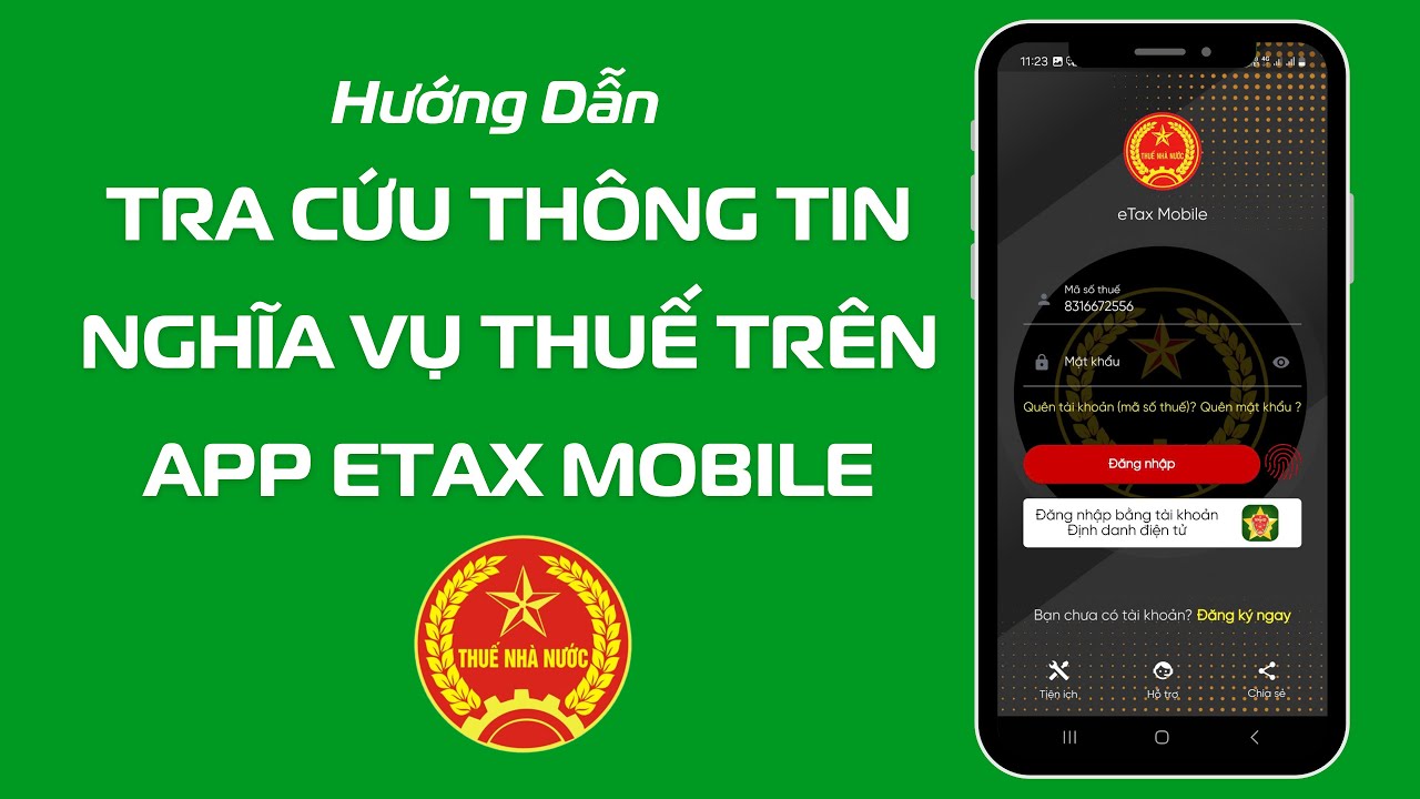 Tra cứu thông tin nghĩa vụ Thuế trên ứng dụng eTax Mobile