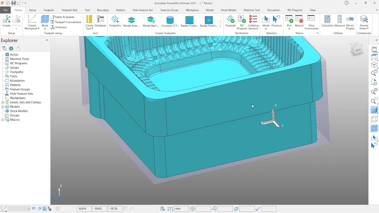 Powermill elementary level tutorial  l 2021 مقدمه و معرفی محیط نرم افزار پاورمیل