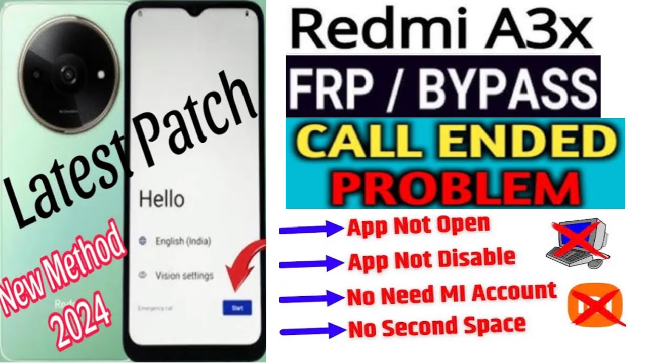 Redmi A3x Frp Bypass | maps Not work | New Security Android 14 |Mi A3x Google Account Bypass