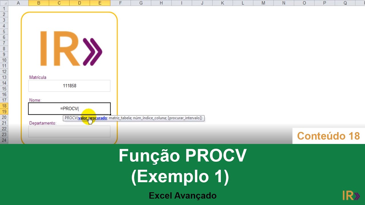 Série: Como fazer o PROCV - Introdução (Preenchendo crachá)