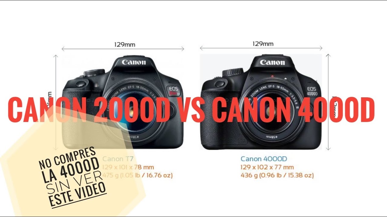 CANON 4000D vs 2000D, review y comparativa. NO la compres!