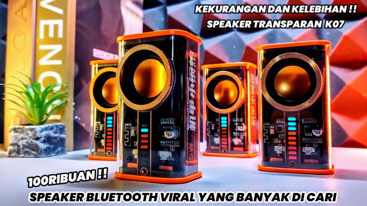 Viral & Laris! Speaker bluetooth transparan k07 Review Vs Acome a15 vs eggel Fit 3