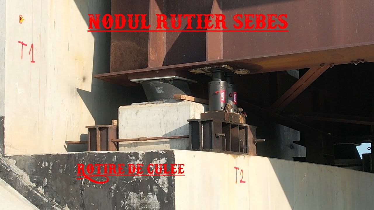 Nodul rutier Sebes, rotire a culeei de la breteaua 2, aparare de reazem deplasate