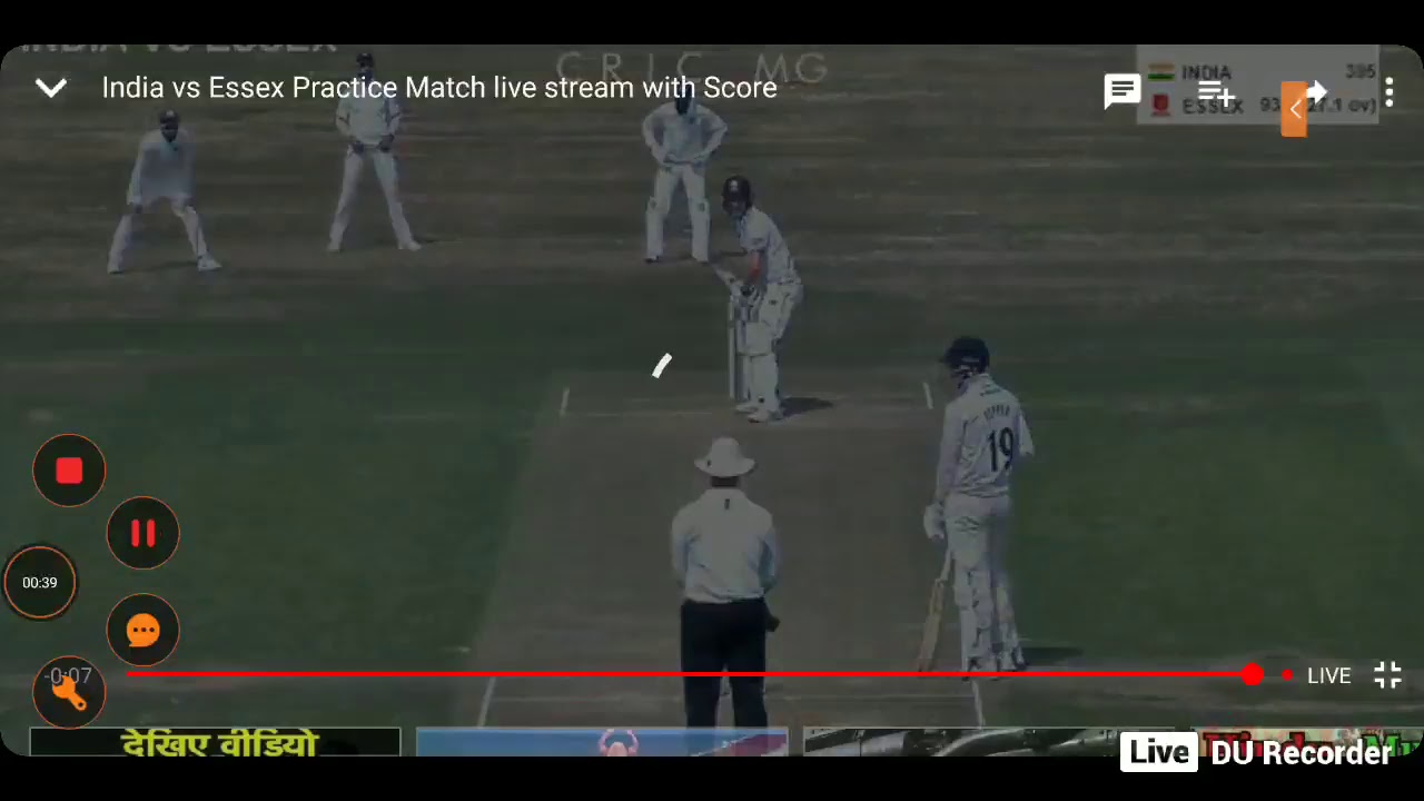 India Vs Essex Live stream India' Bowling Cric Mg
