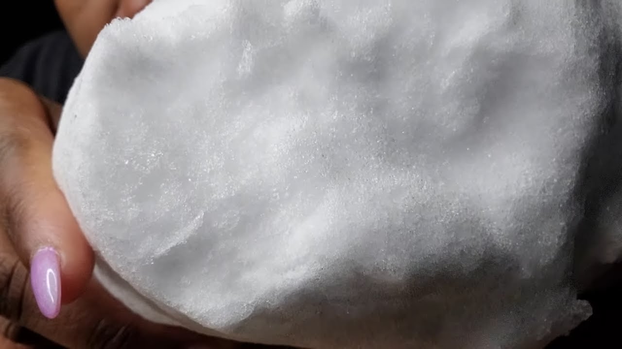 REAL SNOW | VERY SOFT & CRISPY | #iceeating #asmr #asmrice
