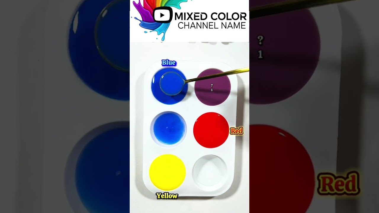 The perfect blending combination of 3 colors and the resulting color obtained #colormixingmagic #mix