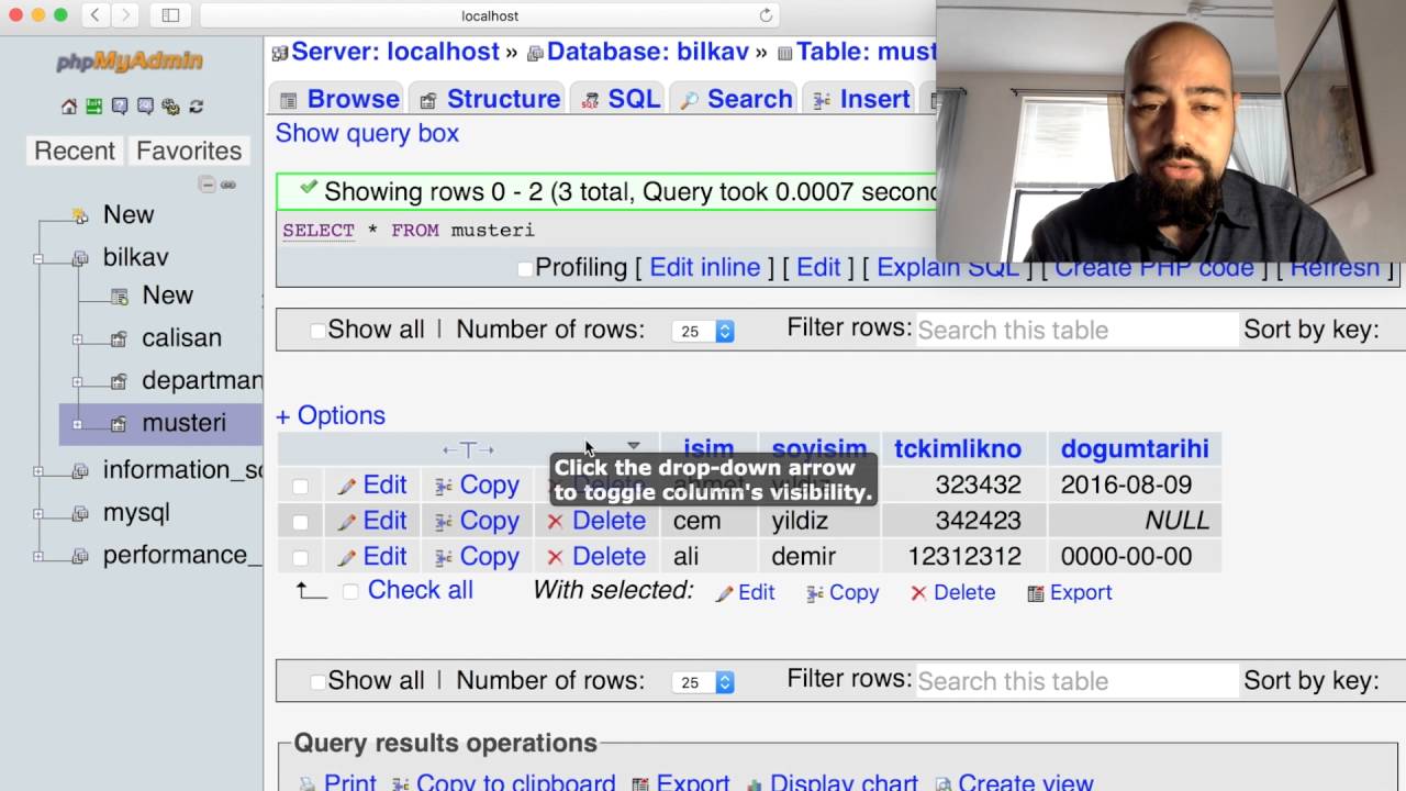 MySQL 3 Silme (Delete) ve Veri Değiştirme (Update)