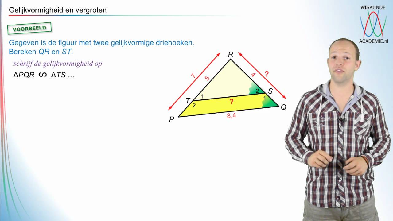 Gelijkvormigheid en vergroten-voorbeeld - WiskundeAcademie