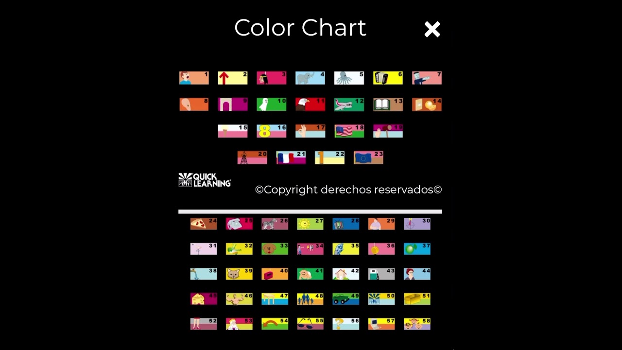 Color Chart by Quick Learning