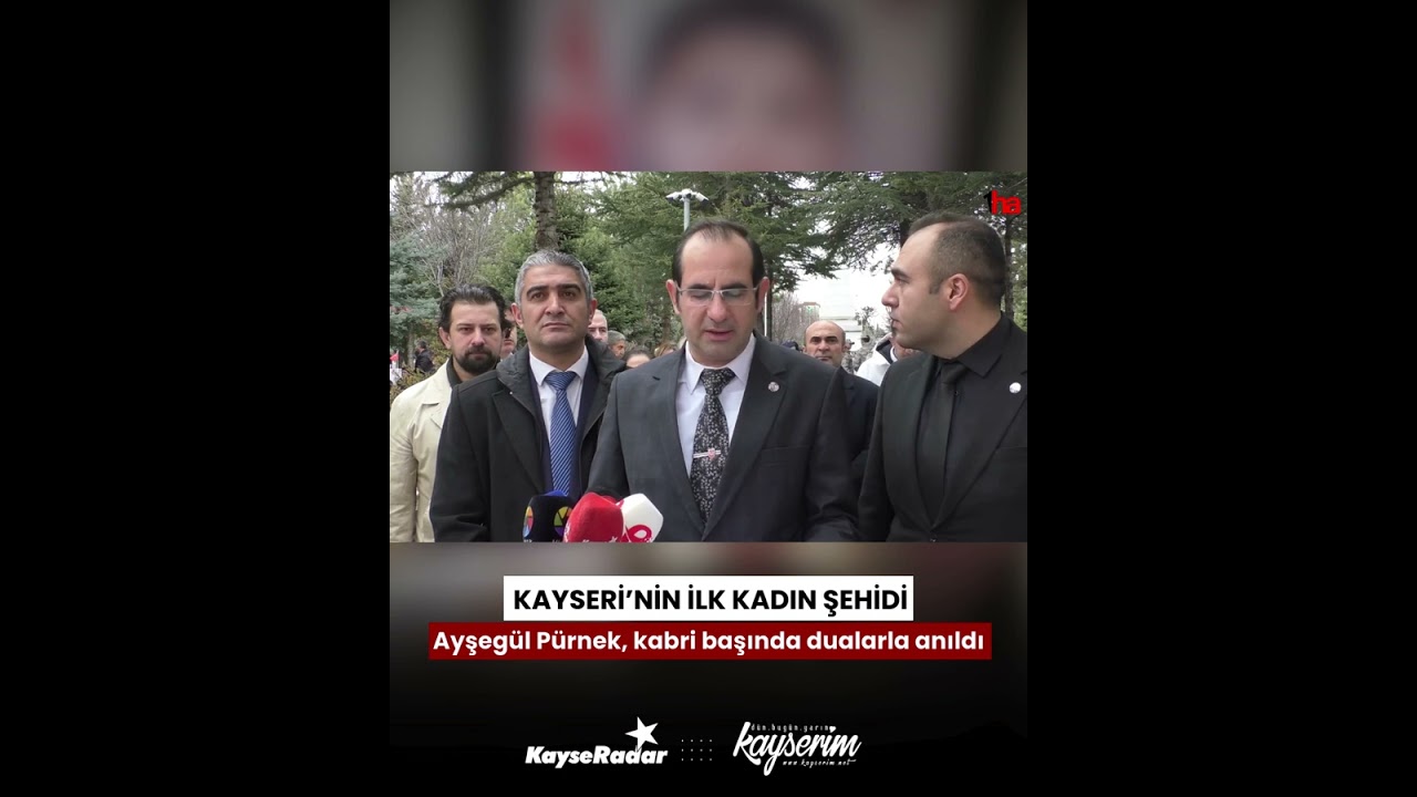 Kayseri’nin ilk kadın şehidi Ayşegül Pürnek, kabri başında dualarla anıldı