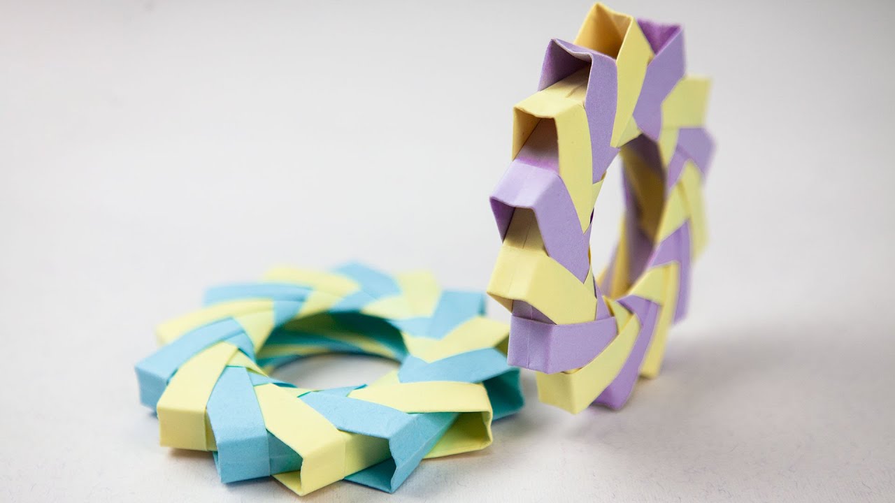 Оригами Кольцо | Объемное кольцо оригами|  Origami 3D Ring (Paolo Bascetta)