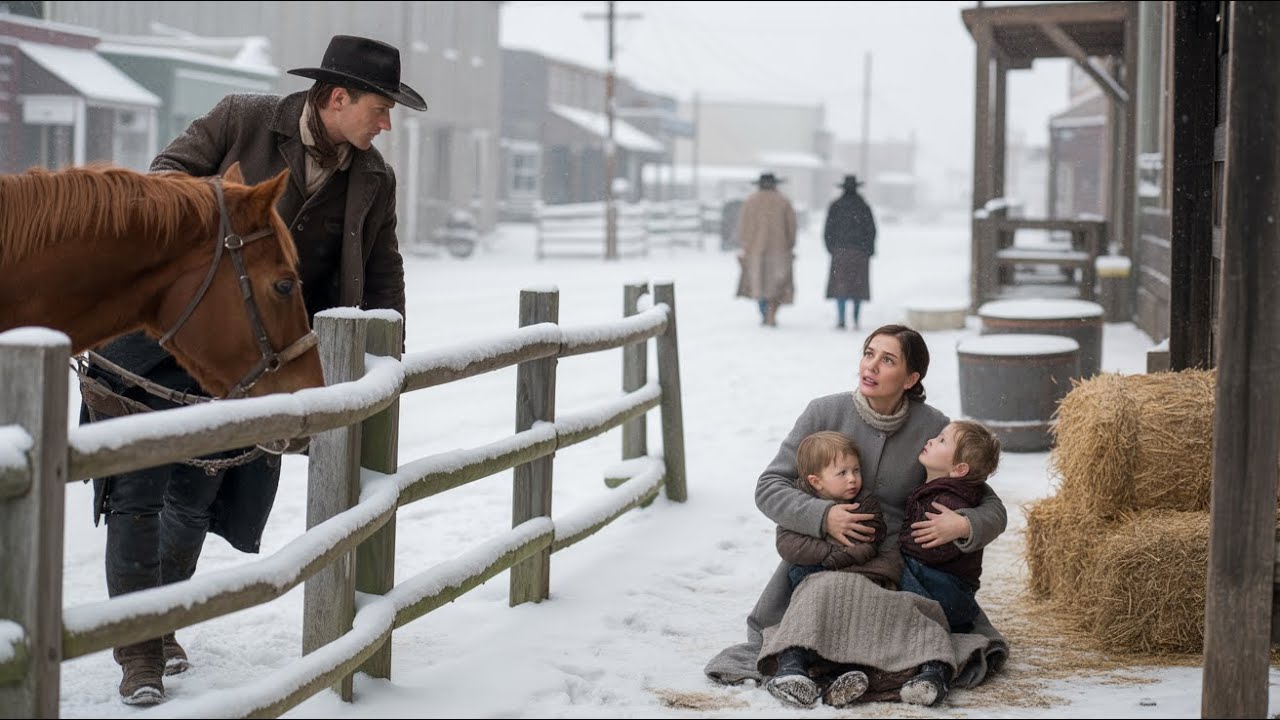 “Venham aqui… todos”, disse o rancheiro — viu a viúva e os filhos tremendo.