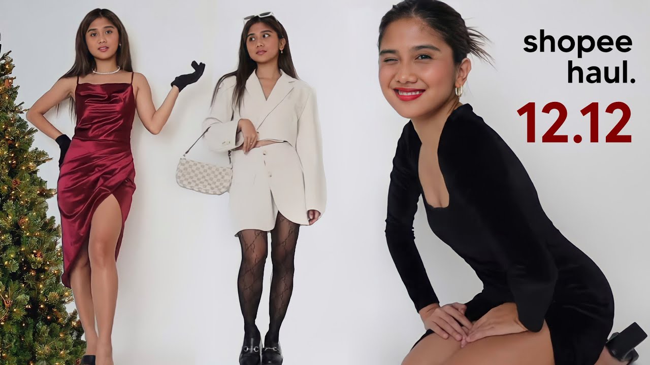 SHOPEE CLOTHING HAUL: Holiday Outfits + Christmas gift ideas