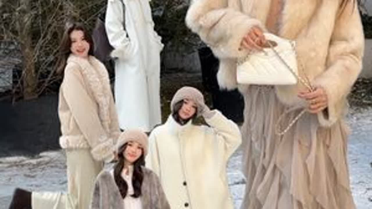 When the fist snow comes / 初雪氛围穿搭#女装秋冬款分享 #秋冬高级感宽松毛衣两件套 #穿搭分享 #穿搭日记