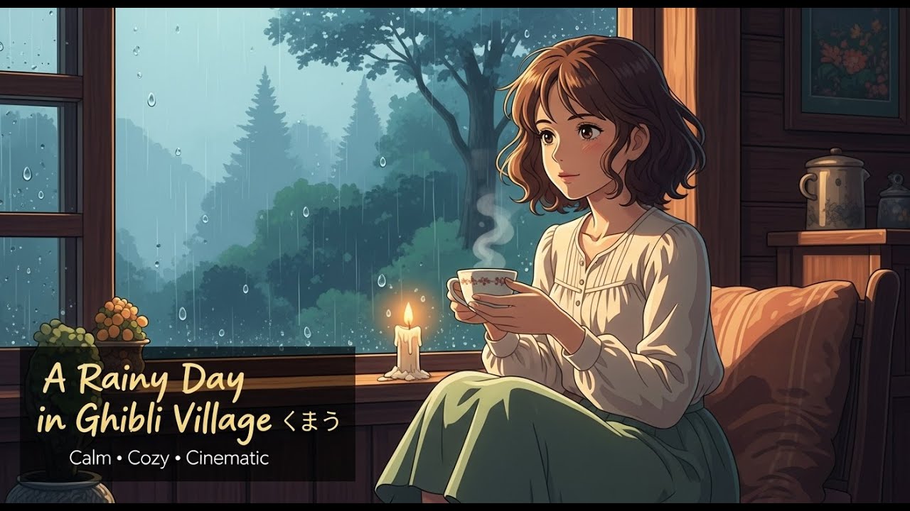 A Rainy Day in a Ghibli Village 🌧️ | Calm Cottage Vlog |