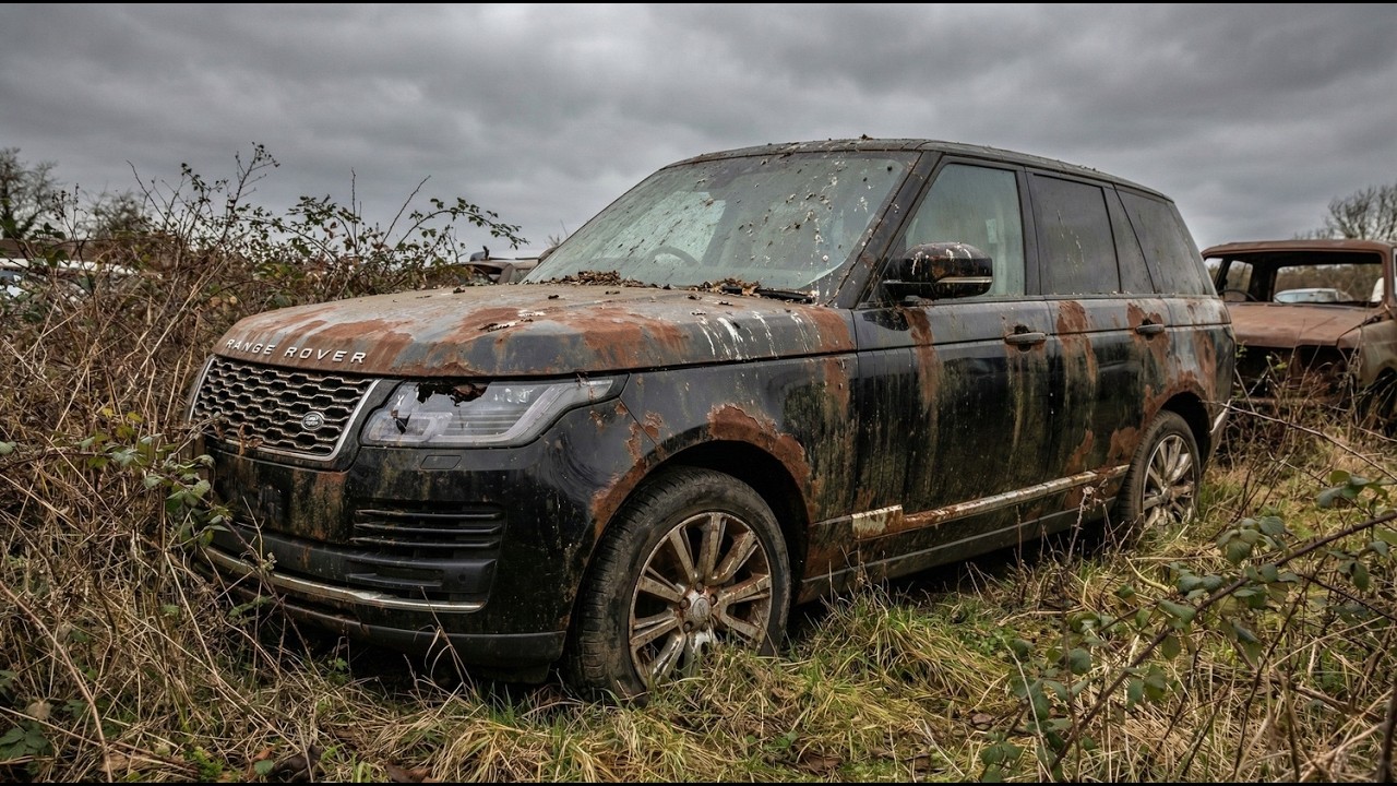 Abandoned Santorini Black Range Rover 2022 Reborn Full Rebuild from Rusty Wreck to Luxury Perfection