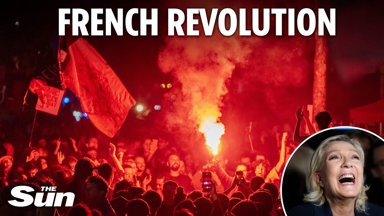 Protesters clash with riot cops in Paris as France’s far-right on brink of power after election win